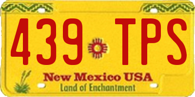 NM license plate 439TPS