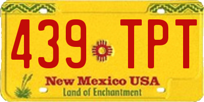 NM license plate 439TPT