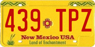 NM license plate 439TPZ