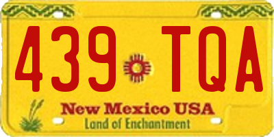 NM license plate 439TQA