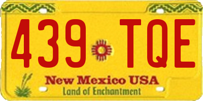 NM license plate 439TQE