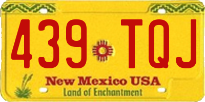 NM license plate 439TQJ