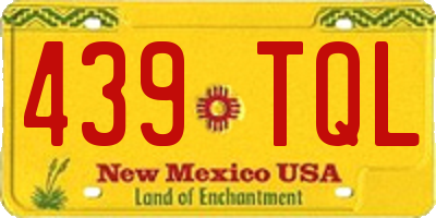 NM license plate 439TQL