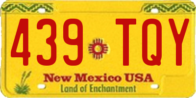 NM license plate 439TQY