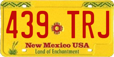 NM license plate 439TRJ