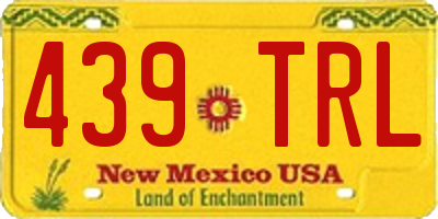 NM license plate 439TRL