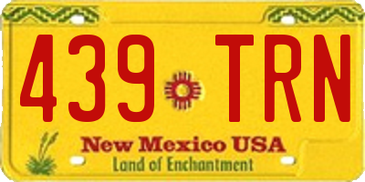 NM license plate 439TRN