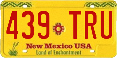 NM license plate 439TRU
