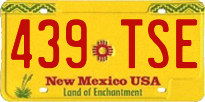 NM license plate 439TSE