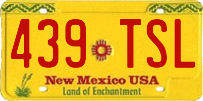 NM license plate 439TSL