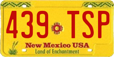 NM license plate 439TSP