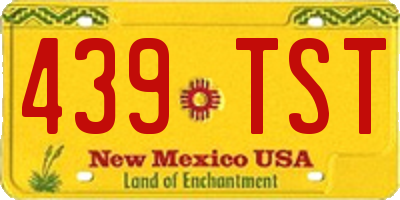NM license plate 439TST