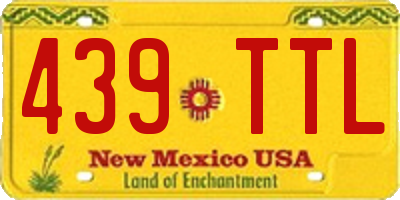 NM license plate 439TTL