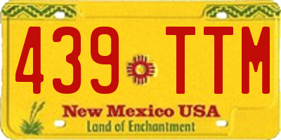 NM license plate 439TTM