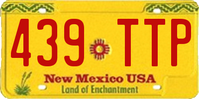 NM license plate 439TTP