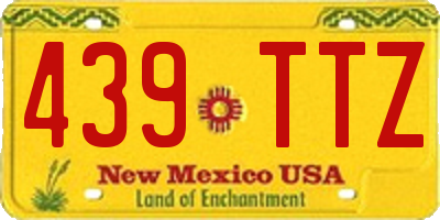 NM license plate 439TTZ