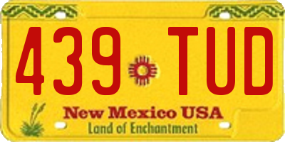 NM license plate 439TUD