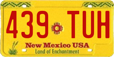 NM license plate 439TUH