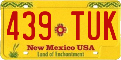 NM license plate 439TUK