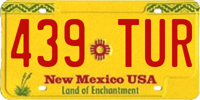NM license plate 439TUR