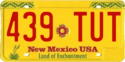 NM license plate 439TUT