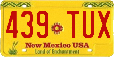 NM license plate 439TUX