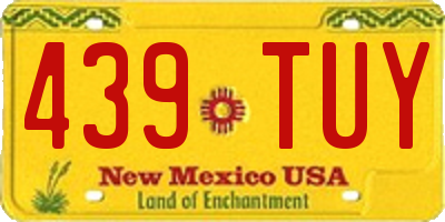 NM license plate 439TUY