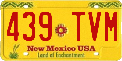 NM license plate 439TVM