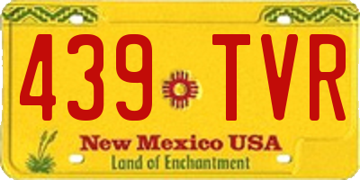 NM license plate 439TVR