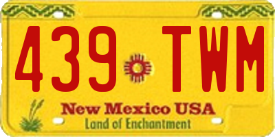 NM license plate 439TWM