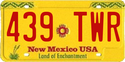 NM license plate 439TWR