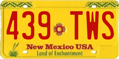 NM license plate 439TWS