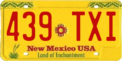 NM license plate 439TXI