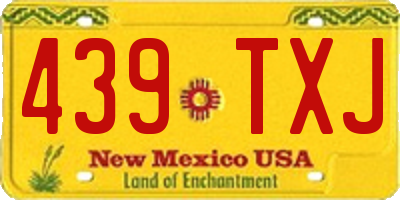 NM license plate 439TXJ