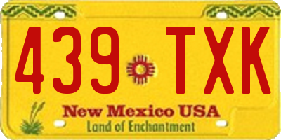NM license plate 439TXK
