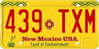 NM license plate 439TXM