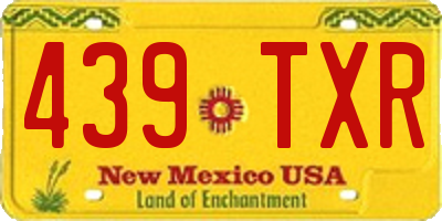 NM license plate 439TXR