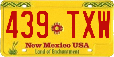 NM license plate 439TXW