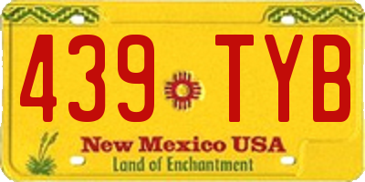 NM license plate 439TYB