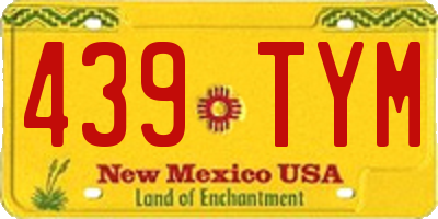 NM license plate 439TYM