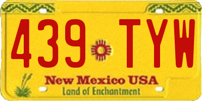 NM license plate 439TYW