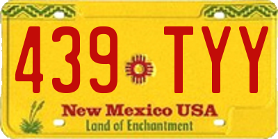 NM license plate 439TYY