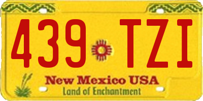 NM license plate 439TZI