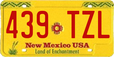 NM license plate 439TZL