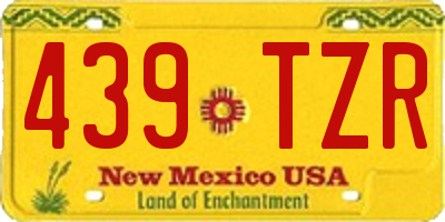 NM license plate 439TZR