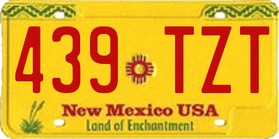 NM license plate 439TZT