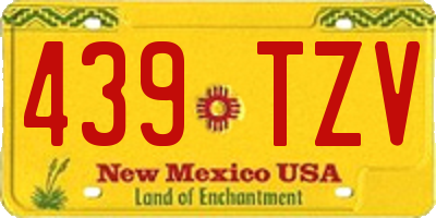 NM license plate 439TZV