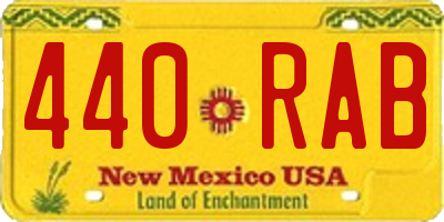 NM license plate 440RAB