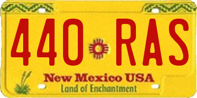 NM license plate 440RAS