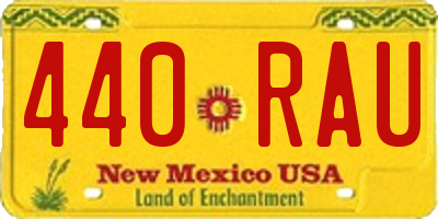 NM license plate 440RAU